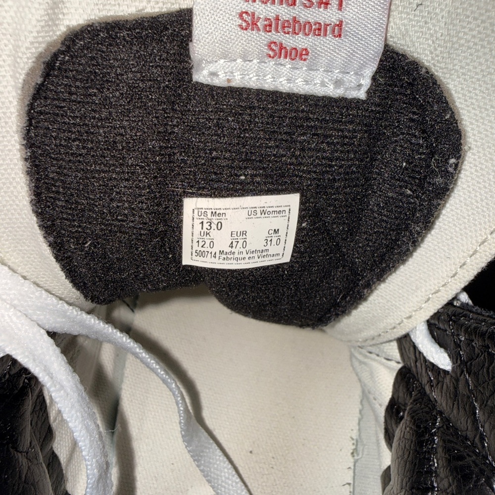 Vans Classic Black and White High-Tops - Picture 7 of 7